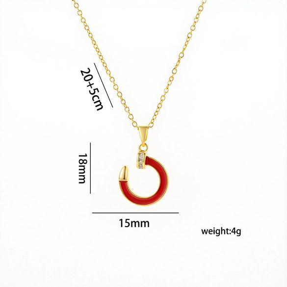 Wholesale Light Luxury Geometric Titanium Steel Cross Chain Necklace With Real Gold Plating In The Furnace For Women