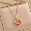 Wholesale Light Luxury Geometric Titanium Steel Cross Chain Necklace With Real Gold Plating In The Furnace For Women