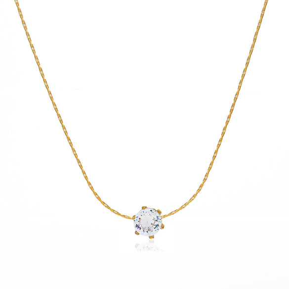 Wholesale Light Luxury Geometric Titanium Steel Diamond Pendant Necklace For Women With Electroplating