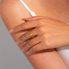 Wholesale Light Luxury Geometric Titanium Steel Electroplated Irregular Multi Layer Women's Ring