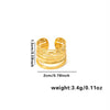 Wholesale Light Luxury Geometric Titanium Steel Electroplated Irregular Multi Layer Women's Ring