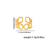 Wholesale Light Luxury Geometric Titanium Steel Electroplated Irregular Multi Layer Women's Ring