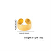 Wholesale Light Luxury Geometric Titanium Steel Electroplated Irregular Multi Layer Women's Ring