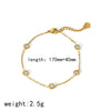Wholesale Light Luxury Geometric Titanium Steel 18K Gold Inlaid Zircon And Rhinestone Clavicle Chain Necklace For Women