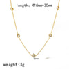 Wholesale Light Luxury Geometric Titanium Steel 18K Gold Inlaid Zircon And Rhinestone Clavicle Chain Necklace For Women