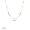Wholesale Light Luxury Geometric Titanium Steel Real Gold Plated Hollow Flower Four Leaf Clover Necklace For Women