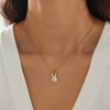 Wholesale Light Luxury Goldplated Stainless Steel Animal Zodiac Pendant Bamboo Chain Necklace For Women
