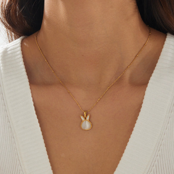 Wholesale Light Luxury Goldplated Stainless Steel Animal Zodiac Pendant Bamboo Chain Necklace For Women