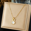 Wholesale Light Luxury Goldplated Stainless Steel Animal Zodiac Pendant Bamboo Chain Necklace For Women