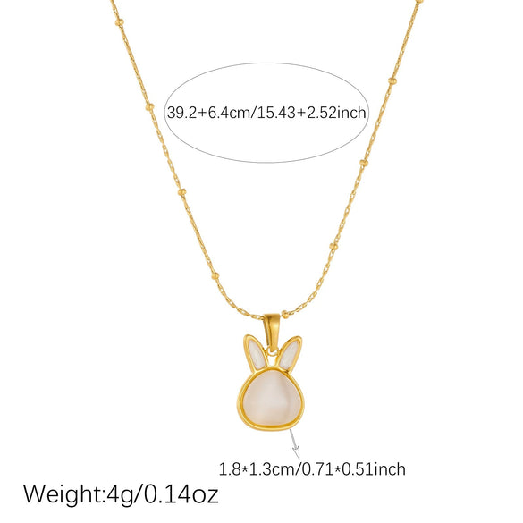 Wholesale Light Luxury Goldplated Stainless Steel Animal Zodiac Pendant Bamboo Chain Necklace For Women