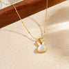 Wholesale Light Luxury Goldplated Stainless Steel Animal Zodiac Pendant Bamboo Chain Necklace For Women