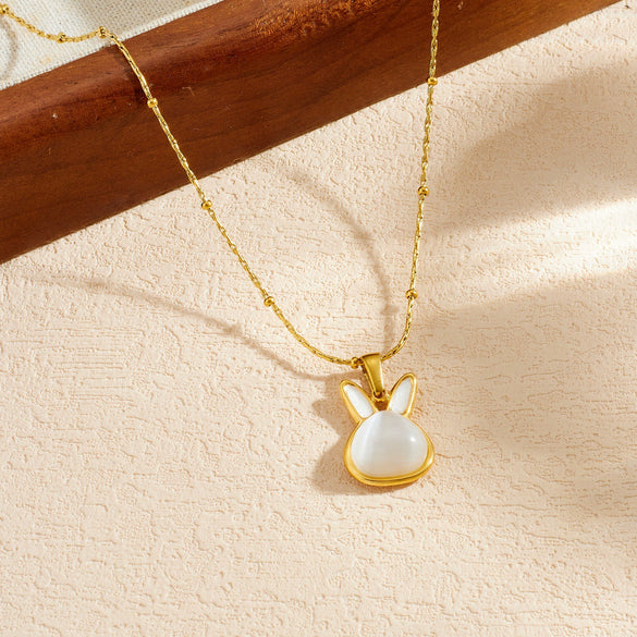 Wholesale Light Luxury Goldplated Stainless Steel Animal Zodiac Pendant Bamboo Chain Necklace For Women