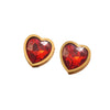Wholesale Light Luxury Goldplated Stainless Steel Heart Shape Zircon Earrings And Ear Bone Nails For Women