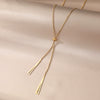 Wholesale Light Luxury Goldplated Stainless Steel Insectpatterned Ochain Necklace