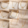 Wholesale Light Luxury Goldplated Stainless Steel Insectpatterned Ochain Necklace