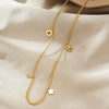 Wholesale Light Luxury Goldplated Stainless Steel Insectpatterned Ochain Necklace