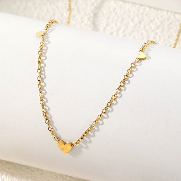 Wholesale Light Luxury Goldplated Stainless Steel Insectpatterned Ochain Necklace