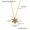 Wholesale Light Luxury Handmade 316L Stainless Steel Inlaid Zircon Snowflake Necklace Bracelet Set With Electroplating