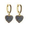 Wholesale Light Luxury Heart Shaped Copper Earrings Inlaid With Zircon For Women