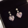 Wholesale Light Luxury Heartshaped Copper Earrings For Women With Geometric Design