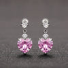 Wholesale Light Luxury Heartshaped Copper Earrings For Women With Geometric Design