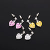 Wholesale Light Luxury Heartshaped Copper Earrings For Women With Geometric Design