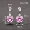 Wholesale Light Luxury Heartshaped Copper Earrings For Women With Geometric Design