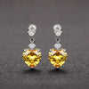 Wholesale Light Luxury Heartshaped Copper Earrings For Women With Geometric Design