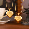 Wholesale Light Luxury Heartshaped Hollow Titanium Steel Pendant Clavicle Chain Necklace Plated 18K Gold For Women