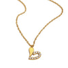 Wholesale Light Luxury Heartshaped 18K Goldplated Stainless Steel Pendant Necklace For Women