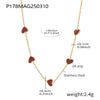 Wholesale Light Luxury Heartshaped Stainless Steel Weight Glaze Clavicle Chain With Electroplating For Women