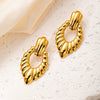 Wholesale Light Luxury High End Asymmetrical Titanium Steel Earrings For Women With Geometric Design And Electroplating Treatment