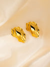 Wholesale Light Luxury High End Asymmetrical Titanium Steel Earrings For Women With Geometric Design And Electroplating Treatment