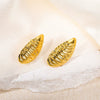 Wholesale Light Luxury High End Asymmetrical Titanium Steel Earrings For Women With Geometric Design And Electroplating Treatment