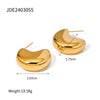Wholesale Light Luxury High End Non Hole Ear Clip Earrings In Geometric Style Made Of Titanium Steel And Stainless Steel With Electroplating Treatment
