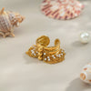 Wholesale Light Luxury High End Punk Minimalist Geometric Titanium Steel Ring With Waterproof Tassel And Pvd Vacuum Real Gold Electroplating