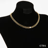 Wholesale Light Luxury High Grade Inlaid Zircon Clavicle Chain For Women Stainless Steel Geometric Pattern Electroplating Treatment Hip Hop Simple Design
