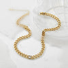 Wholesale Light Luxury High Grade Inlaid Zircon Clavicle Chain For Women Stainless Steel Geometric Pattern Electroplating Treatment Hip Hop Simple Design