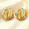 Wholesale Light Luxury Highend Geometric Electroplated Stainless Steel Irregular Earrings For Women