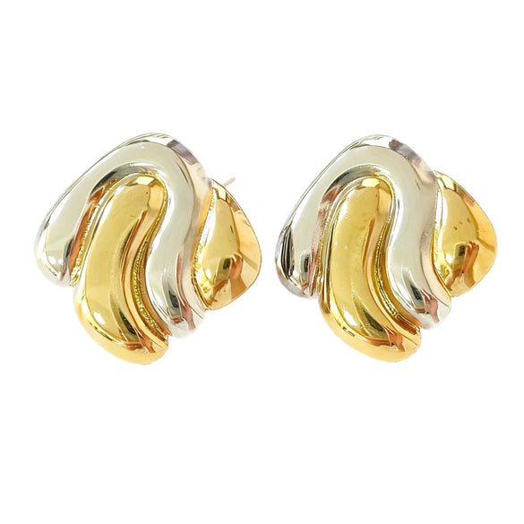 Wholesale Light Luxury Highend Geometric Electroplated Stainless Steel Irregular Earrings For Women