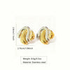 Wholesale Light Luxury Highend Geometric Electroplated Stainless Steel Irregular Earrings For Women