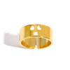 Wholesale Light Luxury Highend Stainless Steel Open Ring With Bow Pattern And Electroplating Retro Hiphop Style