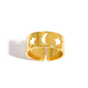 Wholesale Light Luxury Highend Stainless Steel Open Ring With Bow Pattern And Electroplating Retro Hiphop Style