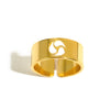 Wholesale Light Luxury Highend Stainless Steel Open Ring With Bow Pattern And Electroplating Retro Hiphop Style