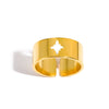 Wholesale Light Luxury Highend Stainless Steel Open Ring With Bow Pattern And Electroplating Retro Hiphop Style