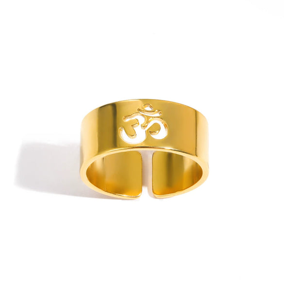 Wholesale Light Luxury Highend Stainless Steel Open Ring With Bow Pattern And Electroplating Retro Hiphop Style
