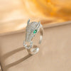 Wholesale Light Luxury Hiphop Leopard Geometric Animal Zodiac Gold Plated Copper Ring For Women