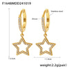 Wholesale Light Luxury Hollow Love Inlaid Zircon Gymbos Earrings For Women Stainless Steel Electroplated Geometric Heart Shape Accessories