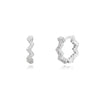 Wholesale Light Luxury Hollow Microinlaid Zircon Leaf Earrings Copper Niche Geometric