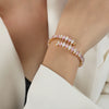 Wholesale Light Luxury Inlaid Color Zircon 316L Stainless Steel Bracelet Jewelry With Geometric Design For Women